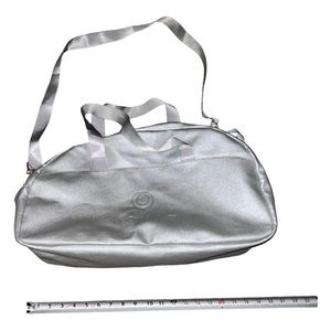 Monat metallic silver shimmer gym duffle bag